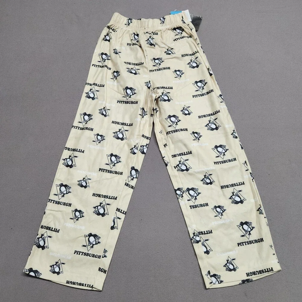 Nhl Pittsburgh Penguins Youth Sleep Pants S 8 Flame Resistant Poly Beige 141